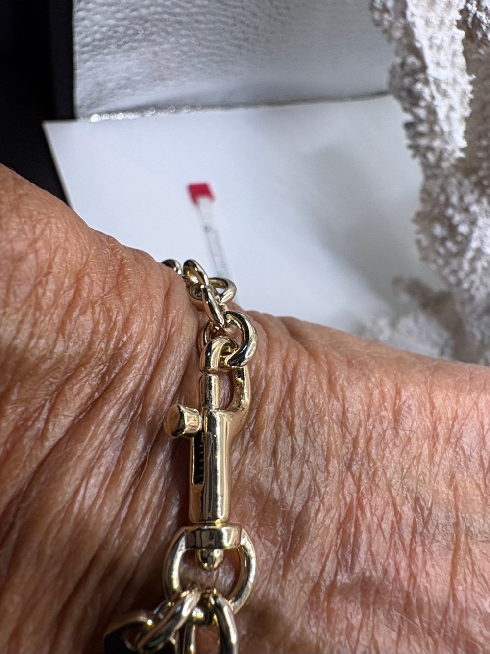 Coach Gold Chain Bracelet with Tassel Charm - Picture 3 of 6